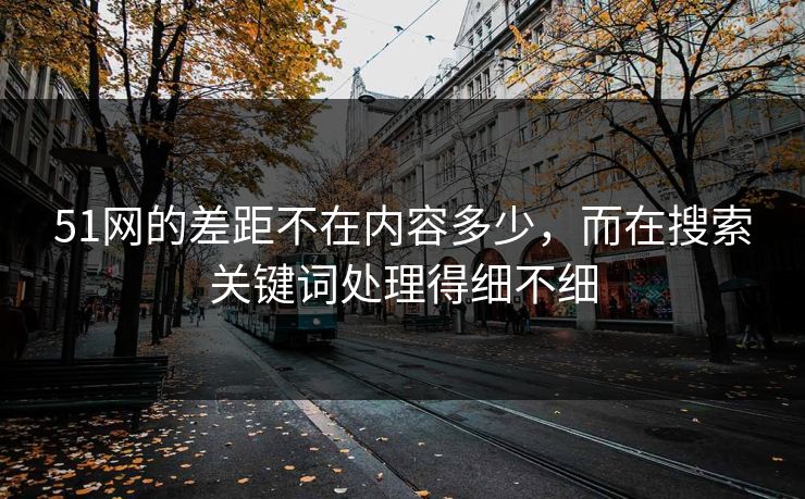 51网的差距不在内容多少，而在搜索关键词处理得细不细